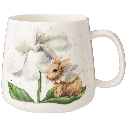 Кружка фарфор 400мл SUNDAY КРОЛИКИ белый Lefard 85-1843