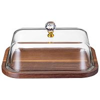 Блюдо из дерева 21,5*16,5*10см с крышкой Lefard 172-196