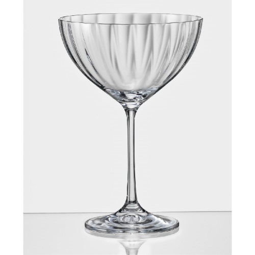 Набор бокалов для мартини 6шт 340мл VIOLA OPTIC WATERFALL декорированные Crystalex 40751/22/340