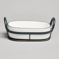 Форма для запекания фарфор 25*15,5см FAMILY FARM ГУСИ на подставке Lefard 263-1372