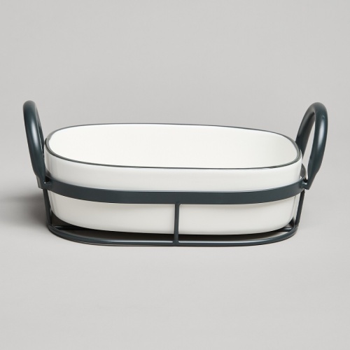 Форма для запекания фарфор 25*15,5см FAMILY FARM ГУСИ на подставке Lefard 263-1372