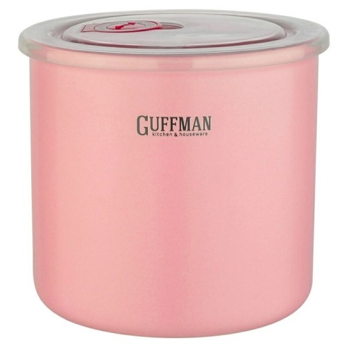 Банка для сыпучих керамика 1000мл PINK вакуум. крышка Guffman C-06-012-P