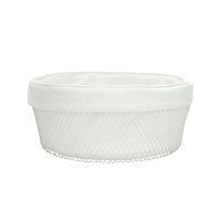 Корзина для хлеба 22,5*10см Магамакс БЕЛЫЙ металл хлопок LB-7WT