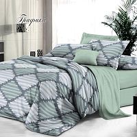 КПБ Семейный 7пр сатин 50*70см+70*70см Дуэт ГРАФИКА Хлопковый Рай