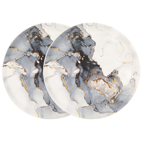 Набор тарелок фарфор 2шт обеденные 25,5см MOON ART белый Lefard 42-449