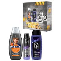 Подарочный набор SCHAUMA MEN (шампунь Schauma 380мл + гель для душа Fa 250мл + дезодорант-спрей Fa 150мл)