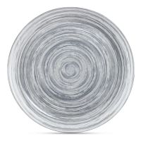 Тарелка обеденная серое стекло 25см DIWALI ZEDORA GREY RINGS Luminarc V9707