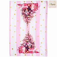 Полотенце микрофибра 40*57см НОВОГОДНЯЯ ЕЛКА 200г/м2 Pink Magic 916-2199