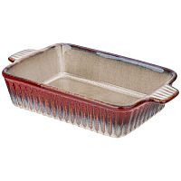 Форма для запекания керамика 28,5*17см REACTIVE RED прямоугольная Agness 780-106