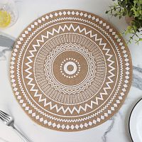 Мат на стол лён 38см АФРИКА Доляна 4686450