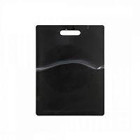 Доска разделочная пластик 36,5*27,5см MARBLE Black с ручкой Attribute ABX147