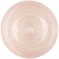 Тарелка обеденная розовое стекло 28см BEAUTY PEACH Аксам 339-161