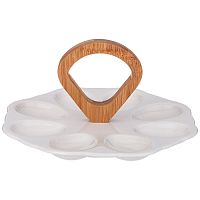 Блюдо для яиц фарфор 21см NATIVE с ручкой Lefard 474-202