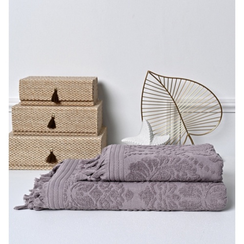 Полотенце махровое 70*140см BARBERY серый АМБ (TR)