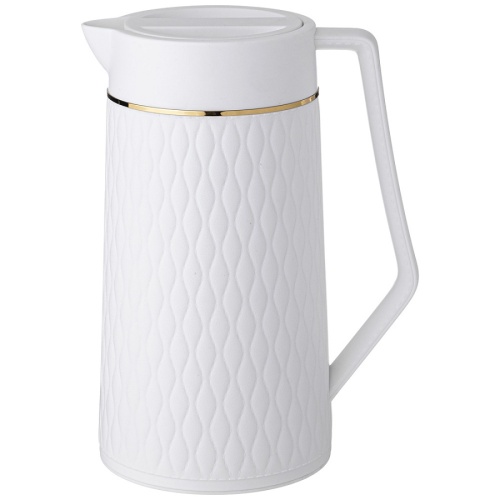 Термокувшин 1000мл Agness БЕЛЫЙ стекло пластик 734-100