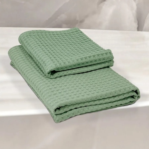 Полотенце вафельное 40*60см БОХО мята Votex Home