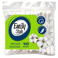 Палочки ватные EMILY STYLE 100шт пакет