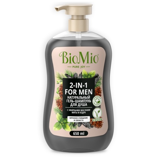 Гель для душа BIO MIO 650мл MEN 2в1 Мята и Кедр 1/8 Гель для душа BIO MIO 650мл MEN 2в1 Мята и Кедр 1/8