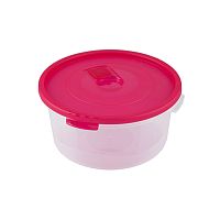 Контейнер для хранения круглый 1,6л СМАЙЛ с клапаном Полимербыт C522