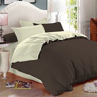 КПБ 1,5сп сатин 70*70см однотонный CAPPUCCINO Amore Mio Single BZ Spo 15582