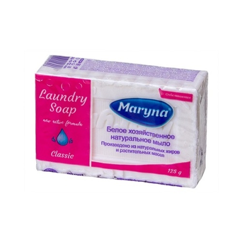 Мыло хозяйственное MARYNA 125г Отбеливающее 1/24