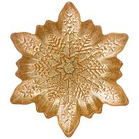 Блюдо из стекла 20см SNOW CRISTAL GOLD Аксам 339-281