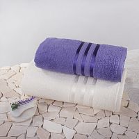 Комплект полотенец 2шт махровые (50*80см и 70*130см) СИРЕНЬ Prestige