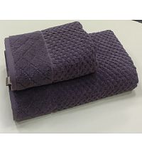 Полотенце махровое 50*90см LORENZO 500г/м2 сливовый АГХ