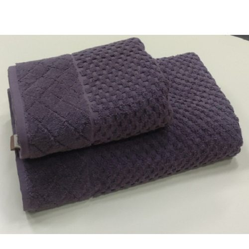 Полотенце махровое 70*140см LORENZO 500г/м2 сливовый АГХ