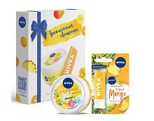 Подарочный набор NIVEА WOMEN Тропическая свежесть (крем универсальный 50мл + бальзам для губ 5,5мл)