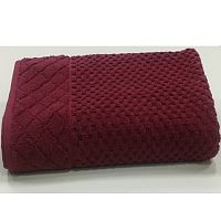 Полотенце махровое 70*140см LORENZO 500г/м2 бордовый АГХ