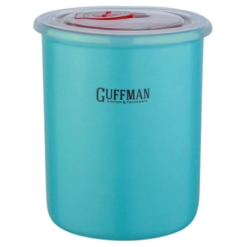 Банка для сыпучих керамика 700мл BLUE вакуум. крышка Guffman C-06-006-B