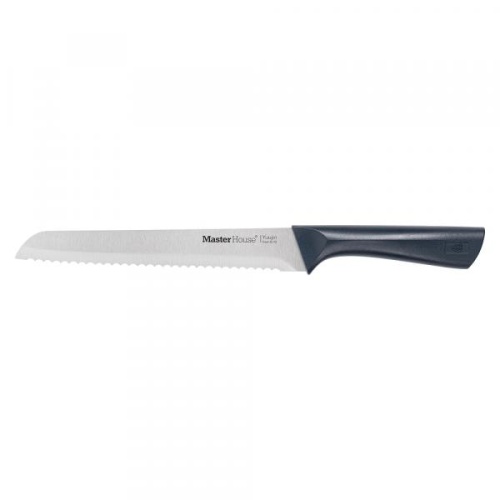 Нож для хлеба 20см ЮДЖИН черная ручка Master House 84029