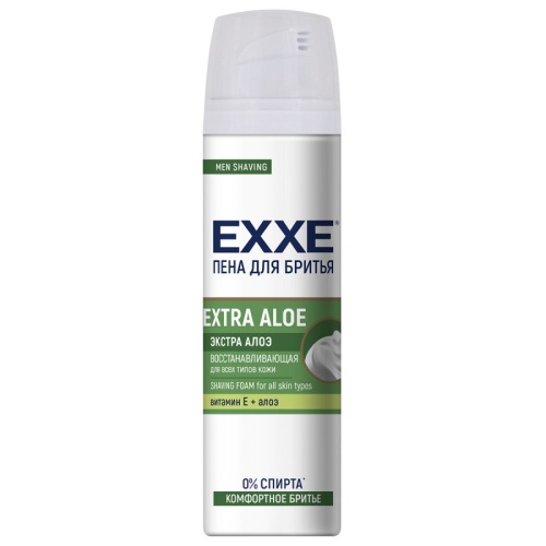 Пена для бритья EXXE 200мл Extra Aloe Восстанавливающая 1/6