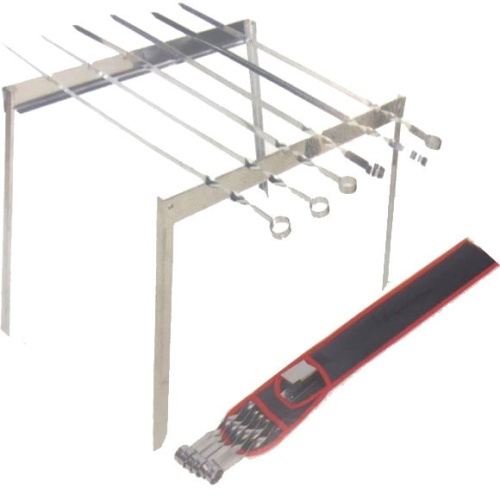 Мангал 50*37см походный складной+6 шампуров 862-211 Велес