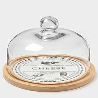 Блюдо из бамбука 25см ЭСТЕТ СЫР круглое с крышкой Bella Tenero 9231395