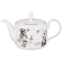Чайник заварочный фарфор 1000мл Lefard WONDERLAND КОТ И ШЛЯПНИК 590-439