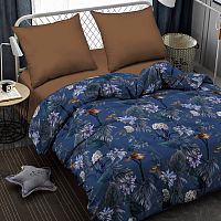 КПБ Евро (простыня на резинке) поплин 70*70см TROPICS Amore Mio Euro Lux BZ QR P Combo