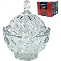 Конфетница стекло 17*21см FLORENCE с крышкой Kaveh 144