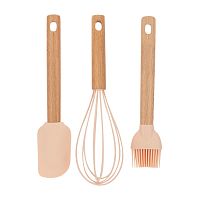 Набор кулинарный 3пр силиконовый (лопатка+кисточка+венчик) SILICONE Regent 74-105