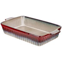 Форма для запекания керамика 37,5*21,5см REACTIVE RED прямоугольная Agness 780-100