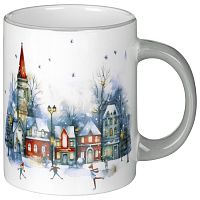 Кружка керамика 320мл С НОВЫМ ГОДОМ ЗИМНИЕ ЗАБАВЫ Agness 358-2338