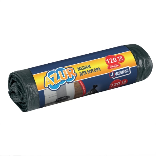 Мешки для мусора 10шт 120л АЗУР ЭКОНОМ Йорк 901510