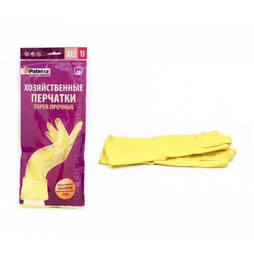 Перчатки резиновые рXL SUPER прочные Paterra 1/12