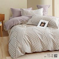 КПБ Семейный 7пр (простыня на резинке) сатин 50*70см+70*70см ШТРИХИ Хлопковый Рай