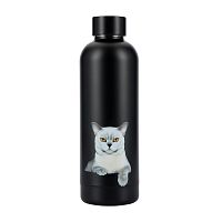 Термобутылка 500мл Regent BOTTLE БЕЛЫЙ КОТ нерж. сталь 54-503