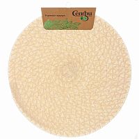 Мат на стол ПВХ 38см БОХО круги (бежевый) Селфи 904-0425