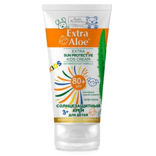 Крем солнцезащитный EXTRA ALOE 75мл для детей SPF80+ 1/4