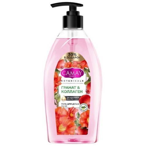 Гель для душа CAMAY 750мл Гранат и Коллаген дозатор 1/4 Гель для душа CAMAY 750мл Гранат и Коллаген дозатор 1/4