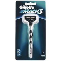 Станок для бритья GILLETTE Mach-3+1 сменная кассета 1/2